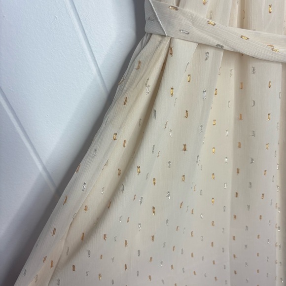 NWT ModCloth Illuminated Elegance Chiffon Maxi Dress Ivory Wedding Bridesmaid - Picture 8 of 11